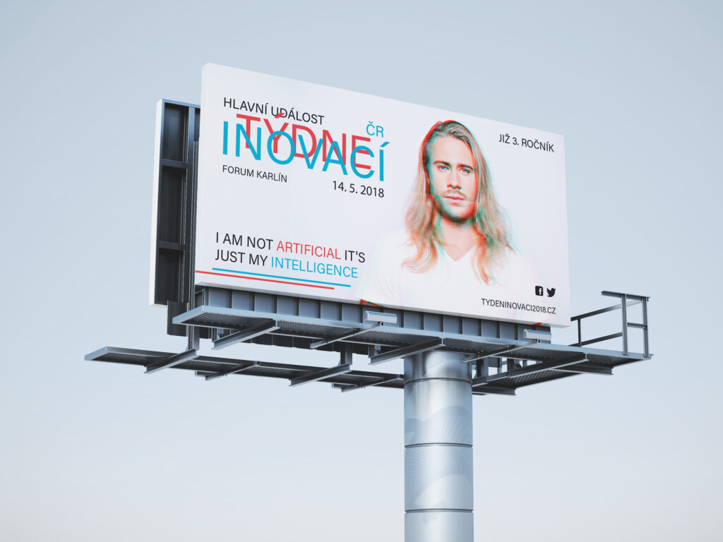 Vizuální styl veletrhu Týden inovací - Billboard - Grafický design Andrea Houšková