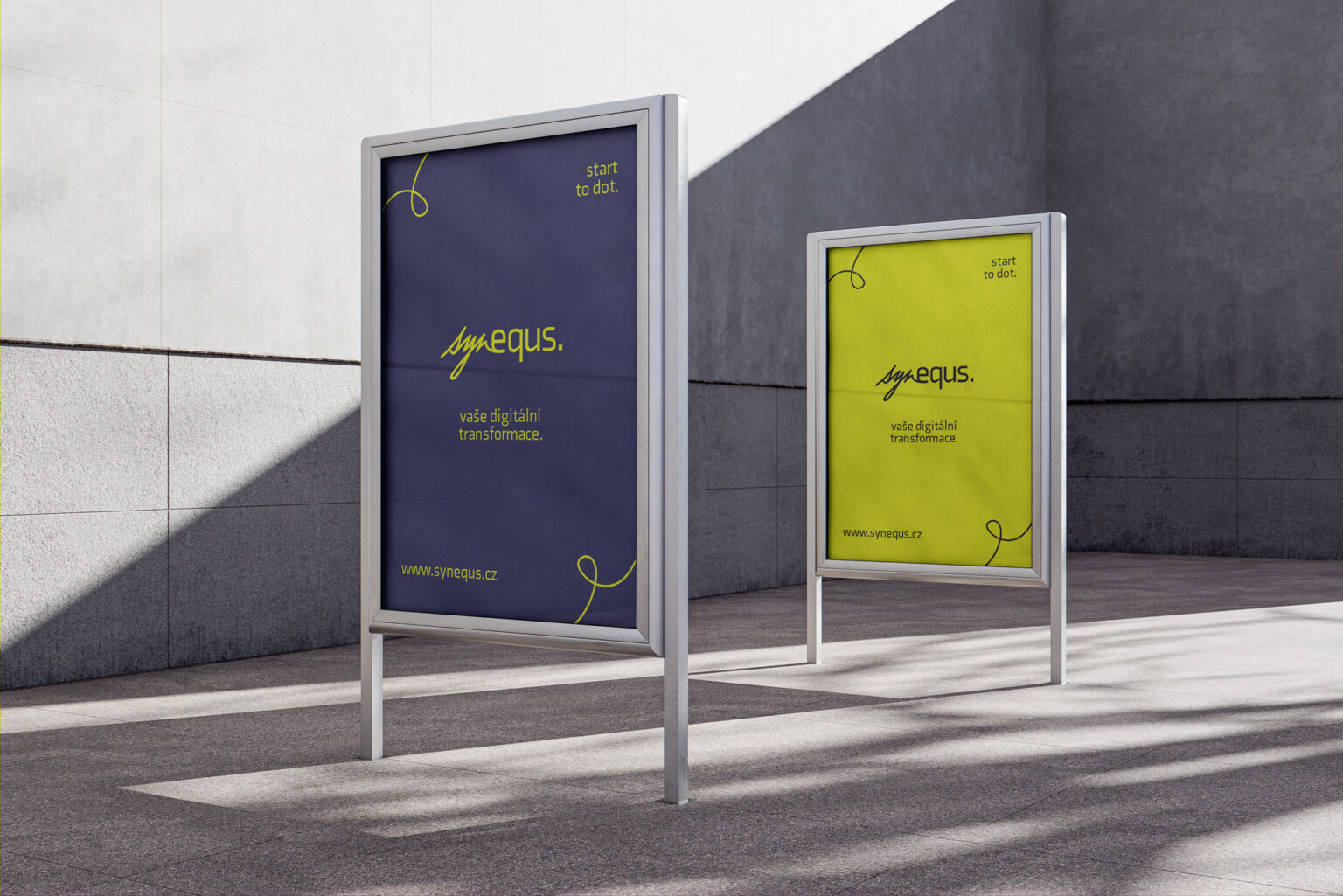 Vizuální styl Synequs - Grafický design Andrea Houšková