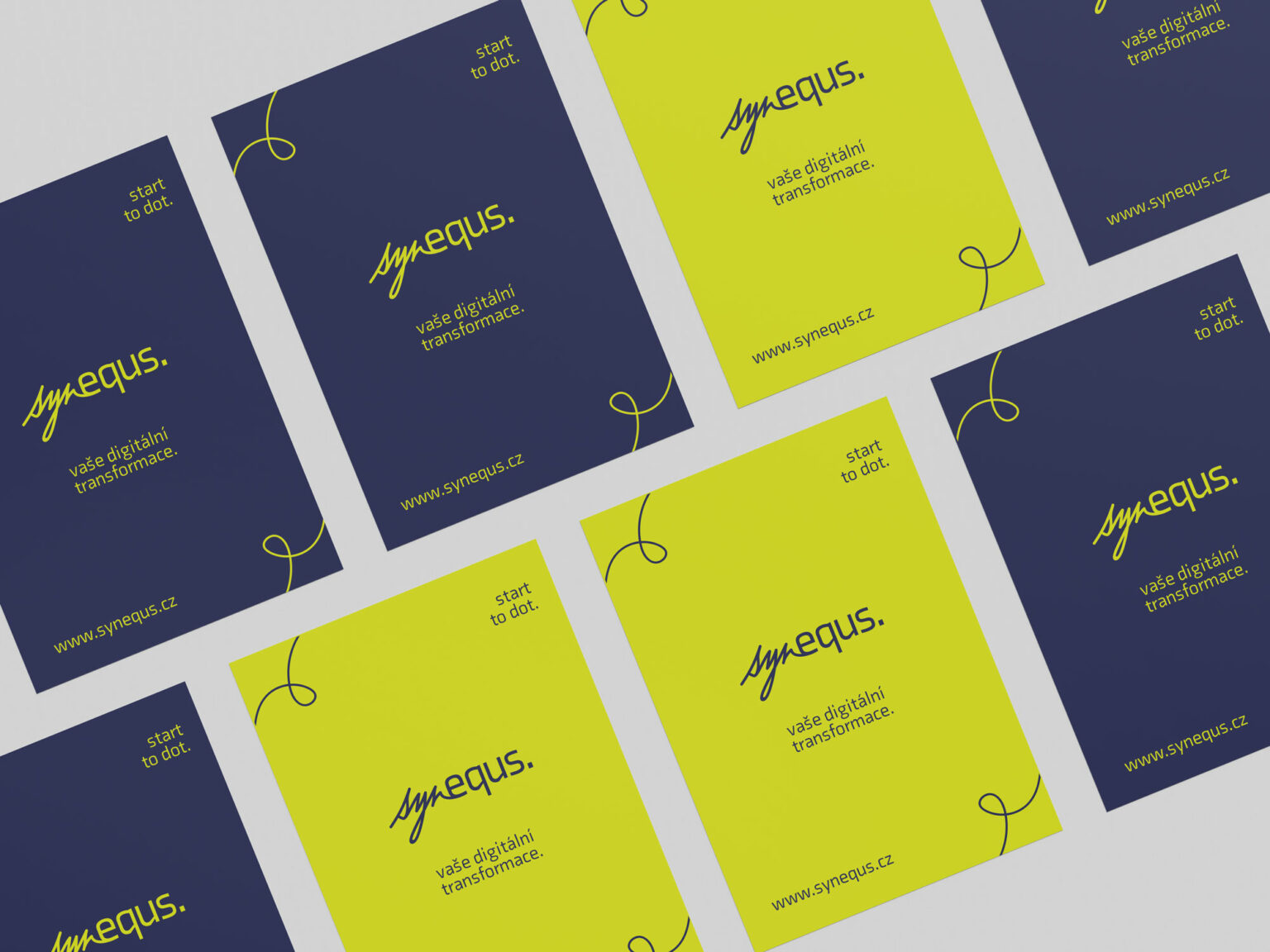 Vizuální styl Synequs - Grafický design Andrea Houšková
